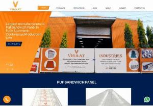 Puf Panel | Puf Sandwich Panel maufacturers | Viraat INdustries - Puf panel manufacturer, the largest puf panel manufacturer in india