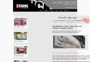 London Signs Makers - The interior and exterior professional sign services executed by 'The 2 States' make them counted among the top London sign makers fulfilling the signage designing and installation needs of the customers.