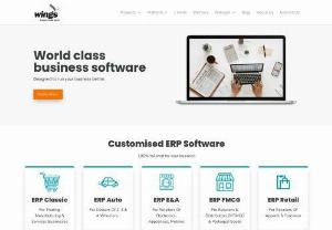 Wings Business Software Solution,  Accounting Software,  ERP Software India,  Enterprise Software - World class enterprise software. Completely tailored for your business. Backed by 50000+ users and 20 years. Manage your business better.