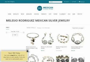 Margot De Taxco Melesio Rodriguez Jewelry - Find the largest selection of Margot De Taxco reproduction sterling jewelry designs at Mexican Silver Store,  handcrafted by Mexico artisan Melesio Rodriguez.