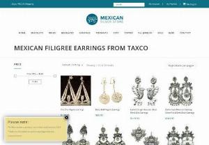 Taxco Mexico Filigree Earrings | Mexican Silver Store - Mexican Silver Store showcases gorgeous sterling filigree earring jewelry designs,  ornately handcrafted by Taxco Mexico artisans.