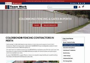 COLORBOND® Steel Fencing Contractors Perth WA - COLORBOND® is a durable, attractive and portable fence material. Select from range of contemporary Colorbond colours and speak to fencing experts to find out the most ideal for your property.