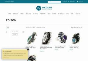 Sterling Poison Rings Mexico | Mexican Silver Store - Find a huge selection of sterling poison ring jewelry designs incorpoated with gemstones at Mexican Silver Store,  crafted by artisans in Taxco Mexico. And bracelets handcrafted by Taxco Mexico artisans.