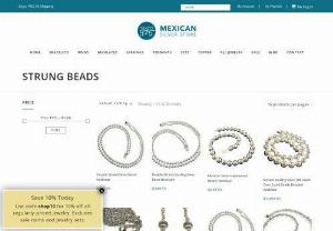 Mexico Strung Bead Bracelets & Necklaces - Buy your Taxco Mexico sterling strung bead bracelet and necklace sets from Mexican Silver Store.