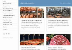 In-depth Study of Meat Equipment and Meat Processing Market - Professional meat processing is to make a conscious choice for innovative solutions. Meat processing insights mean listening to the market and reacting with new technology.