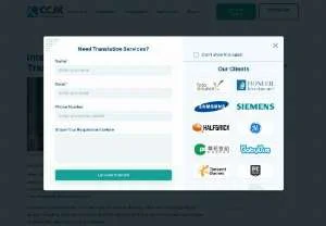Screenshot of On-site Language Interpretation Services