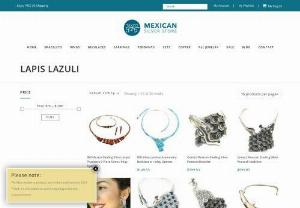 Lapis Lazuli Gemstone Jewelry | Mexican Silver Store - Discover our lapis gemstones incorporated into sterling jewelry designs at Mexican Silver Store,  in the form of Taxco Mexico bracelets,  rings and necklaces.