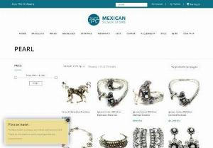 Pearl Gemstone Jewelry | Mexican Silver Store - Discover our pearl gemstones incorporated into sterling jewelry designs at Mexican Silver Store,  in the form of Taxco Mexico bracelets,  rings and necklaces.