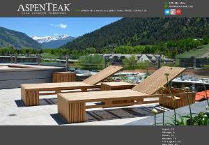 Patio and Outdoor Teak Furniture - AspenTeak provides a wide variety of teak outdoor and patio furniture at various locations such as Aspen,  Chicago,  Cape Cod,  Dallas,  Houston,  Los Angeles,  New York and Palm Beach