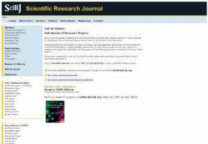 Call for Research papers - Scirj provide call for papers to publish in its International Journal. Scientific Research Journal call for research papers invites scientists,  academicians and researchers to submit their original research and reviews