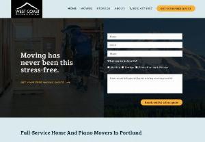 West Coast Moving & Storage - We are a small Portland business specializing in household moving services in the Greater Portland Metropolitan area,  Washington and Southern Oregon.