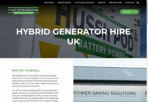 Hire Diesel Generator - Power Saving Solutions - We don’t just offer Hussh Pods, we also have a range of diesel generator hire that work in tandem with the Pods.