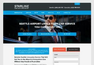 Starline Town Car & Limousine Service - 206-261-1191 Starline Town Car & Limousine is the #1 choice for Seattle airport transportation. With nearly 10 years in the business,  we provide clean,  safe and reliable transportation. Our industry-leading logistics will ensure on-time pickup and drop-off.