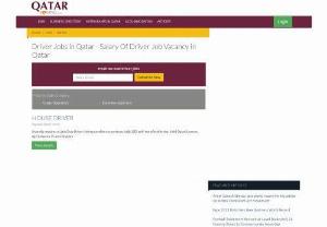 Driver Jobs in Qatar - Salary Of Driver Job Vacancy in Qatar - Driver Jobs in Qatar - Salary Of Driver Jobs in Qatar and details about driver vacancies in Qatar