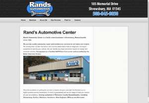 Auto Repair Shop Shrewsbury MA | Rands Automotive Center - Rands Automotive Center in Shrewsbury MA, providing quality auto repair service since 1982.