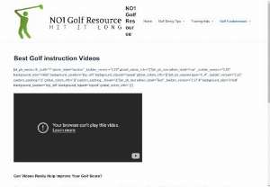 Best golf swing instruction videos,  DVD,  books | NO 1 Golf Resource - Can Videos Really Help Improve Your Golf Score? When it comes to golf,  it's been said that golf is a game you can learn in an hour,  but will spend the rest of.