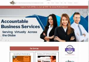 Accounting and Tax Services Canada - Accountable Business Services is an Alberta Canada based professional accounting firm offering a full range of accounting,  tax,  strategic planning and bookkeeping services using cloud based accounting solutions including QuickBooks,  Xero and Profile Tax Software.