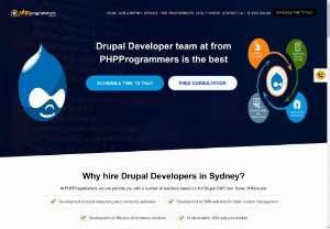 Drupal Developers Sydney - The freely available and open-source Drupal CMS system is designed to allow online businesses to get an effective website development. There are a large number of websites running on this popular platform. Drupal Developers Sydney guarantee the best possible service to help design simple solutions for your complex business problems.
