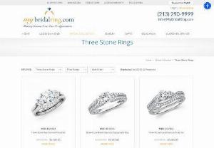 Three Stone Diamond Engagement Rings - Elegantly with Past,  Present & Future - Elegantly with Past,  Present & Future With 3 Stone Engamement Rings From MyBridalRing. Three Stone Diamond engagement rings are available in a range of cuts and shapes at MyBridalRing.