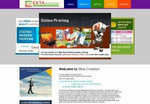  Ekta Creation | Printers in Mumbai - Ekta Creation is the state of modern printing offering on the run printed products like business cards, letterheads, envelopes, posters, banners, invitation cards, catalogue, Digital Banners, Paper Bag, Magazines & Directory etc.