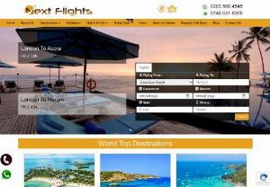 Next Flights - Next flights is a Famous Travel company in the UK. Next Flights Offers special packages for Holidays.