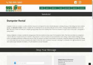 995Junk - Best Dumpster Rental Service Provider In Canada - 995Junk provide best quality Dumpster Rental service throughout Canada. We are well known Junk Removal service provider.