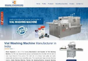 Total Vial Washing Machine Manufacturer | Vial Washing Machines - We are well-known for total vial washing machine manufacturer,  vial washing machines supplier,  exporter situated at Ahmedabad,  Gujarat,  India.