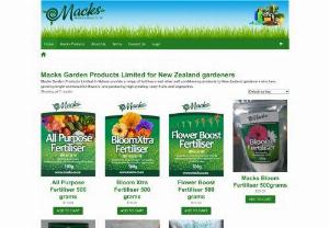 Garden Fertilisers - Macks Garden Products Limited in Nelson provide a range of fertilisers and soil conditioning products to gardeners who love growing flowers and vegetables.