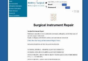 Surgical Instrument Repair - Make your surgical instrument repair at a cost effective price with our skilled craftsman and trained instrument makers. They will refurbish your surgical instruments to be in the new condition,  quickly and conveniently.