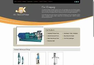 Screenshot of J.K. Chemical Pumps - Vertical Sump Pumps