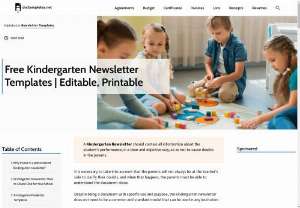 Kindergarten Newsletter Template - Document Templates is a website to provide free quality templates of different documents. These templates will help you make your document work more efficient and professional.