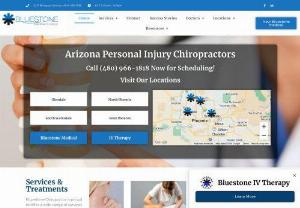 Scottsdale, AZ Injury Chiropractor - Bluestone Chiropractic - 480.996.1818 - Bluestone Chiropractic Group, a network of auto accident chiropractors. We care for our patients with modern equipment and technology.