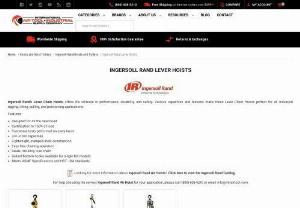 Ingersoll Rand\'sLever Hoists - Ingersoll lever hoists are designed for 4x the rated load and have 3/4 - 6 ton capacities. Ingersoll Rand\'s lever chain hoists offers the ultimate in performance,  durability,  and safety.