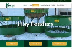 The Hay Manager - The Hay Manager is a round bale feeder that was first built in 1997. The idea refined by Ted Lacey was created as a farmer to save hay from spoiling in the feeder. It has a useful purpose of feeding hay to livestock. We are a family-farm based business out of Trent,  SD.