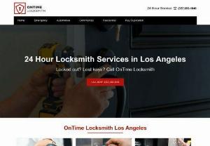 Locksmith Los Angeles | 24 Hour Locksmith Service | OnTime Locksmith - OnTime Locksmith is a Los Angeles locksmith service providing 24-hour emergency locksmith services specializing in car, residential, commercial locksmith services. Our locksmiths are available 24/7. Call us at (323)393-1048