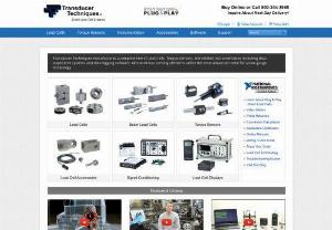 Transducer Techniques,  LLC - Transducer Techniques manufactures a complete line of Load Cells,  Torque Sensors,  and related instrumentation including data acquisition systems and data logging software. All transducer sensing elements utilize the most advanced metal foil strain gauge technology.