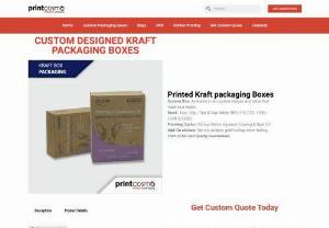 Kraft Boxes Wholesale - PrintCosmo offers cost effective Kraft packaging boxes in all shapes and size fulfill the packaging needs of the customer. We use different decorative accessories to decorate them according to the customer specification.