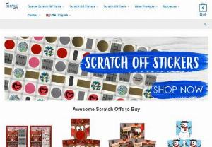 Scratch Off Stickers, Make Your Own Scratch Offs, and More! - My Scratch Offs offers scratch off stickers, make your own scratch offs, holiday scratch off game cards, custom scratch tickets, game cards, and more.