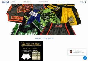 Custom Muay Thai Shorts - Muay Thai Addict - With Muay Thai Addict you can customize your own custom muay thai boxing shorts with your own design,  name or logo and much more