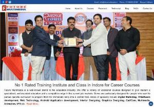 Training institute coaching class course in indore - FUTURE MULTIMEDIA is a Training Institute in Central India for Web & Graphics Designing,  Web & software Development Course,  Animation & Multimedia and Gaming course. Php,  Java,  Seo,  Digital Marketing,  Autocad,  Android,  Industrial Training and many courses. The Institute provides world-class education to prepare students for their Career.