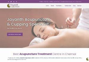 Best Acupuncture Clinic in Chennai - Acupuncturist - Jayanth Acupuncture Clinic is dedicated to providing excellent healthcare in Chennai by well experienced acupuncture professionals with sterilized use and throw needles. We are specialised in providing acupuncture,  Endometrium,  migraine headaches,  sciatica,  asthma,  backpain,  arthritis treatments