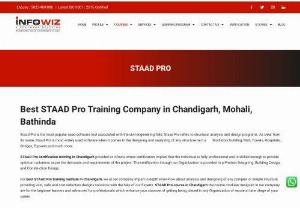 Best Industrial Training Center for STAAD PRO in chandigarh - Infowiz solution professional experts train the individuals in Automobile, CATIA, REVIT Architecture,  3DS MAX,  CREO,  Autocad and STAAD PRO industrial training program in Chandigarh.