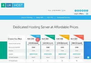 UK Cheap Linux Dedicated Hosting - If you want to use flexible and secure UK Linux server hosting services,  4UKHost could be the best service provider to you. Our UK cheap linux dedicated hosting packages and plans are designed to offer you the most advanced services.