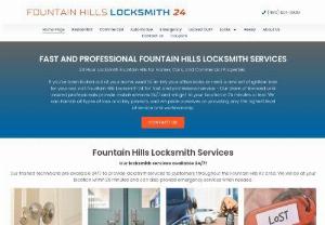 Fountain Hills Locksmith - If you've been locked out of your home,  want to re-key your office locks,  or need a new set of ignition keys for your car,  call Fountain Hills locksmith for fast and professional service! Our team of licensed and insured professionals provide mobile services 24/7 and will get to your location in 20 minutes or less. We can handle all types of lock and key projects,  and we pride ourselves on providing only the highest level of service and workmanship. Call Fountain Hills Locksmith at (480) 621