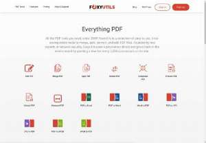 FoxyUtils - PDF Merge - FoxyUtils began with Merge PDF in 2008,  paving the way for online PDF webapps. The hope of the company was to provide users with a tool that made an otherwise tedious task into one that was simple and which could be used from any location.