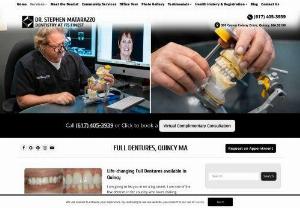 Full Dentures in Quincy - 2169 - Dentures Quincy - Our dentist aims to provide quality treatments to help patients build self-confidence and rejuvenate their appearance with Fountain of Youth®