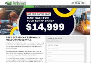 Scrap Car Removals Melbourne - Scrap car removals Melbourne offer cash for scrap and junk cars,  vans,  trucks,  4wds in Melbourne. Free removal for scrap vehicles. Sell scrap car to buyers.