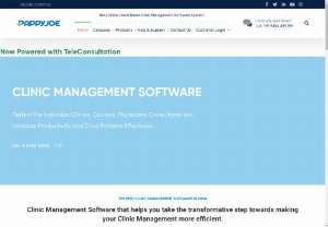 Pappyjoe Clinic Management Software - Pappyjoe offers online/offline software to manage your clinic. Features including Efficient Appointment Scheduler,  Clinic Billing,  Patient Booking,  Appointment Reminders makes Pappyjoe a Software designed keeping Doctor in mind