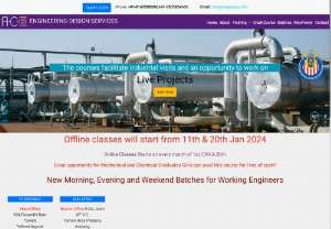 Piping Design Online/Offline Training In Hyderabad - Acepiping Providing Class Room Coaching And Online Coaching and Piping Engineering Course PDMS Syllabus,  ACE and PDMS, PDS, SP3D, SPP&ID Piping Course Training Institute in Hyderabad.