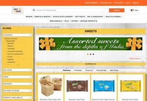 Best Indian sweets | Buy Online - Buy the best Indian sweets - gulab jamun,  chikki,  barfi,  petha,  peda,  halwa,  rasgulla,  soan papdi,  laddoo,  kalakand,  dry fruit sweets and many more.